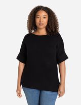 Camicia in maglia - Misto viscosa - nero