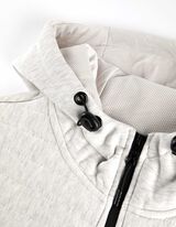 Cipz&aacute;ros meleg&iacute;tőfelső - Bord&aacute;zott - vilagos szurke