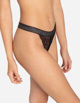 Tanga - Csipke - fekete