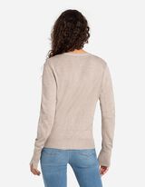 Pletený sveter - LENZING™ ECOVERO™ - bezova