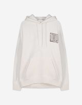 bluza z kapturem - Tylny nadruk - bialy