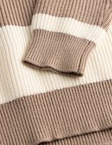 Pullover - Streifen - Beige