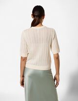 Cardigan - Knopfleiste - wei&szlig;