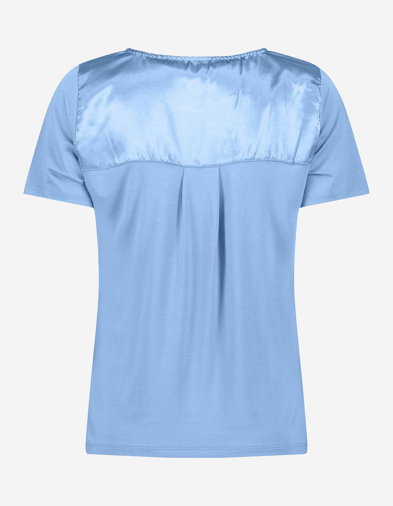 T-shirt - Viscose m&eacute;lang&eacute;e - Bleu clair