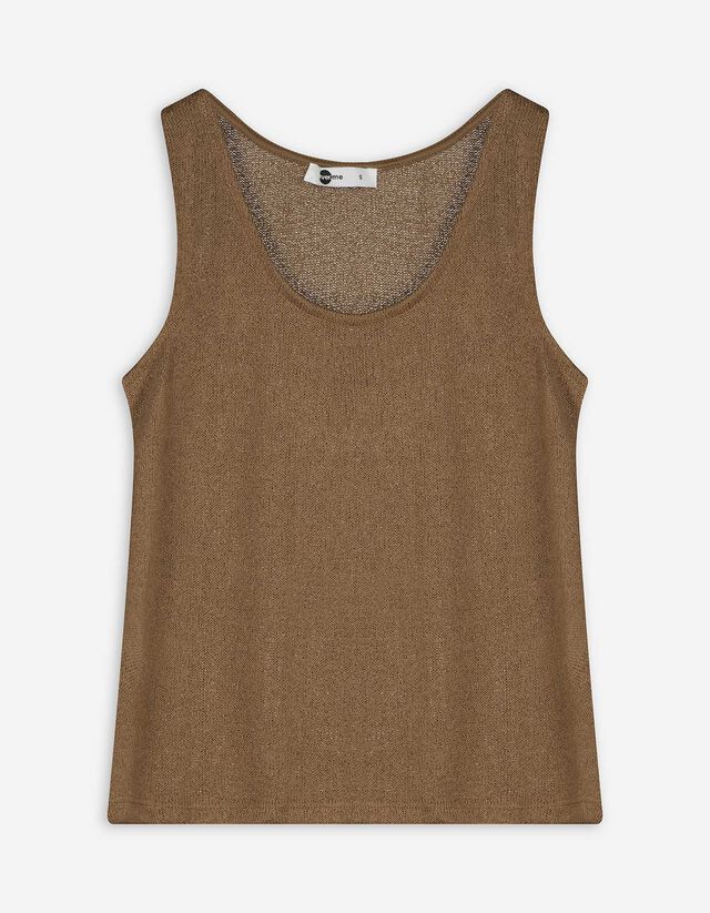 Stricktop - Viskose-Mix - braun