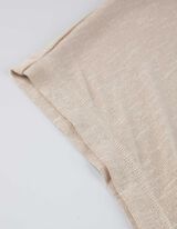 Ilgas kardiganas - Viskozės mišinys - smelio spalvos