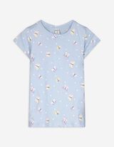 T-Shirt - Allover-Print - hellblau