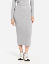 Dzianinowa spódnica - mieszanka wiskozowa - szary