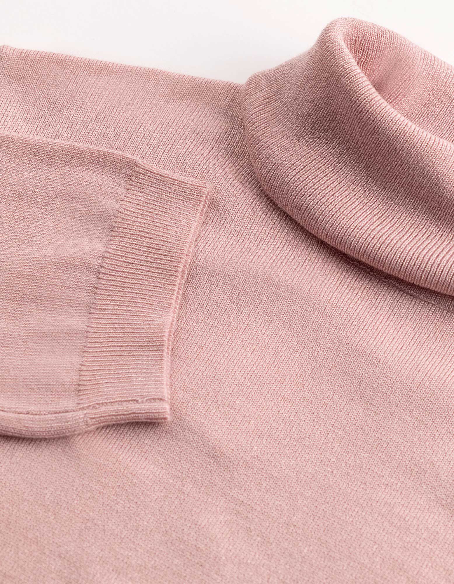 Pullover - Rollkragen - Rosa