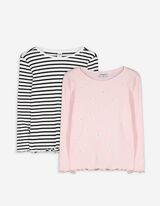 Longsleeve - Geribde structuur