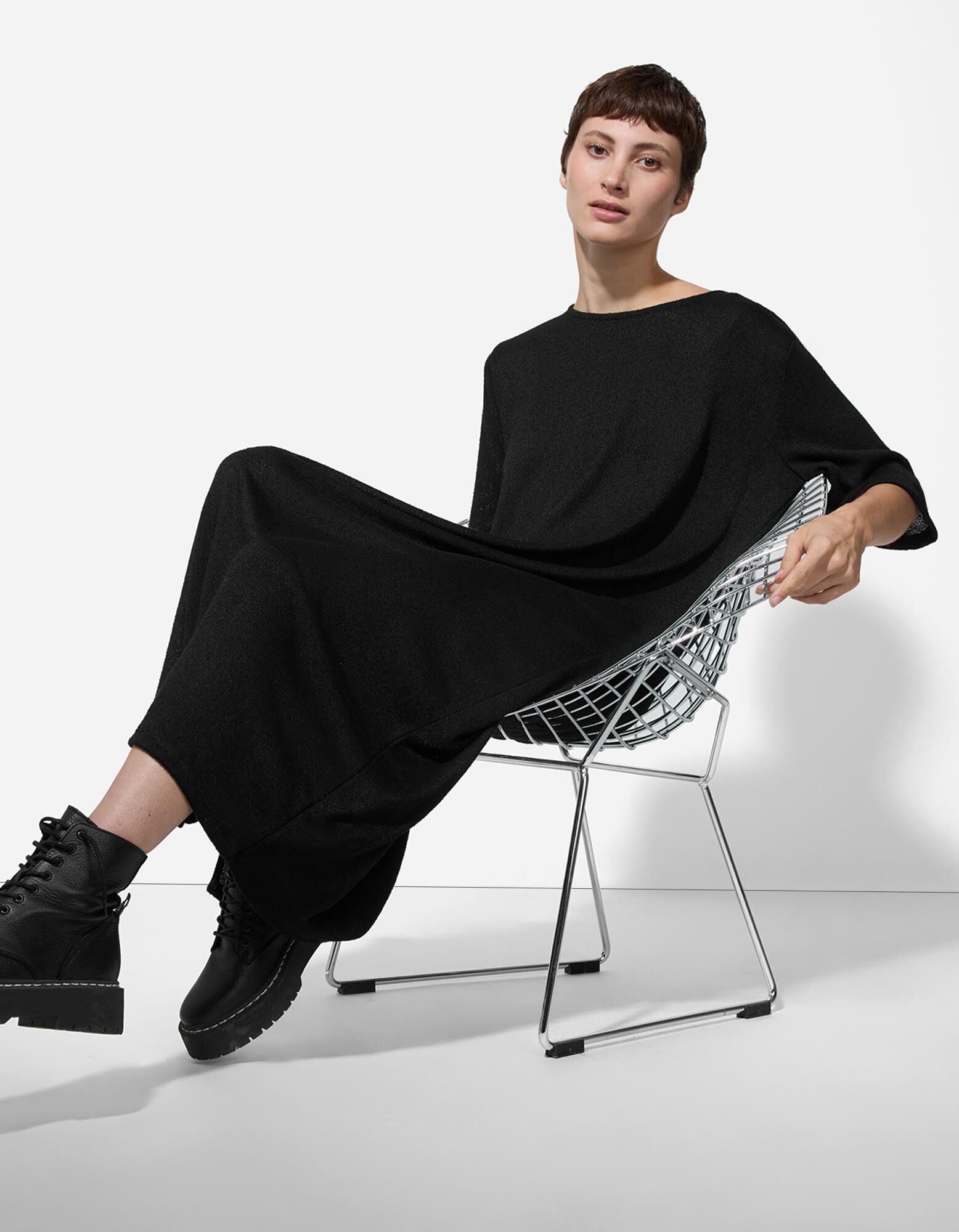 Kleid - Wadenlang - Schwarz