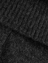 Strickkleid - Carmen-Ausschnitt - grau