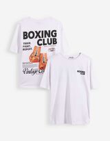 T-Shirt - R&uuml;ckenprint - Wei&szlig;