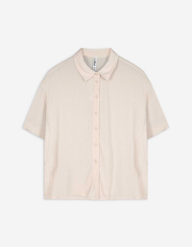Overhemdblouse - Effen - wit