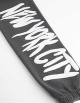 Joggingbroek - Tekstprint - donkergrijs