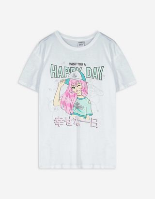 T-Shirt - Print - wei&szlig;