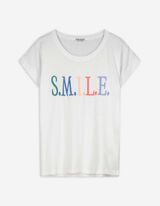 T-Shirt - Stickerei - weiß
