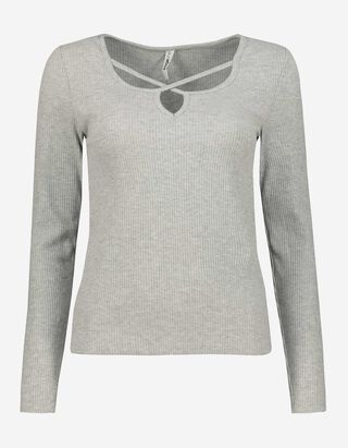 Longsleeve - Viscose - grijs