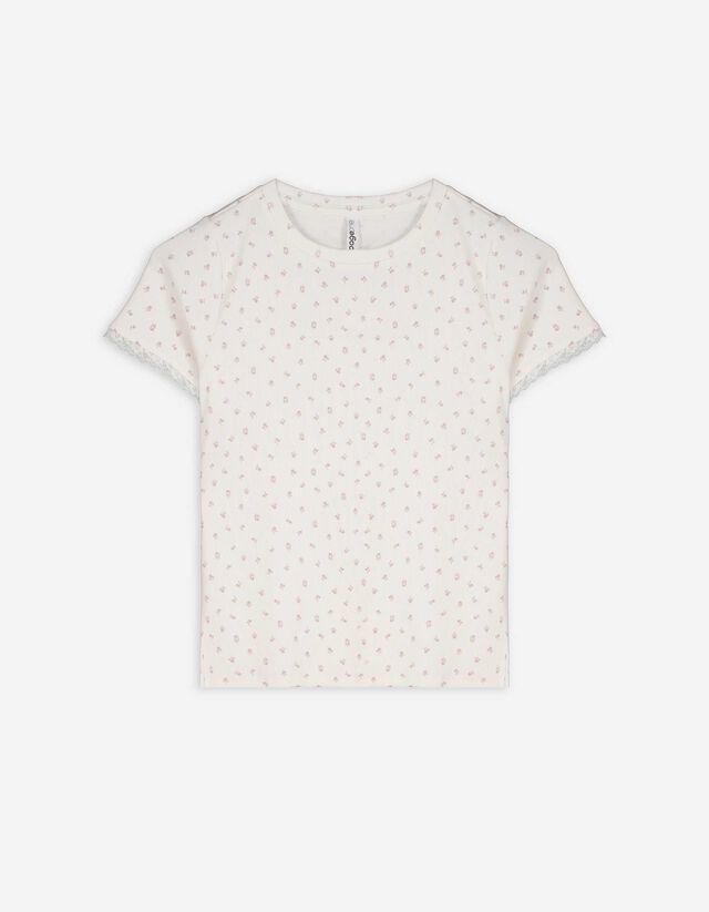 T-Shirt - Allover-Print - weiß