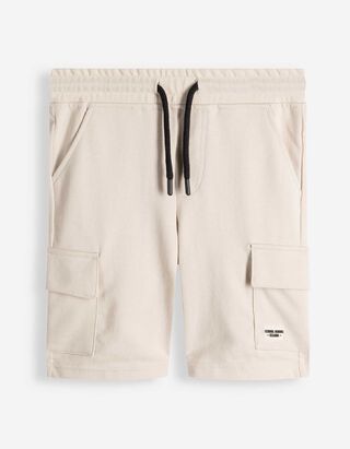 Cargoshorts - Aufgesetze Taschen - beige