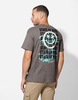 Tricou - Imprimeu pe spate - Gri inchis