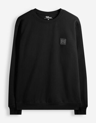 Sweatshirt - Relax Fit - Schwarz