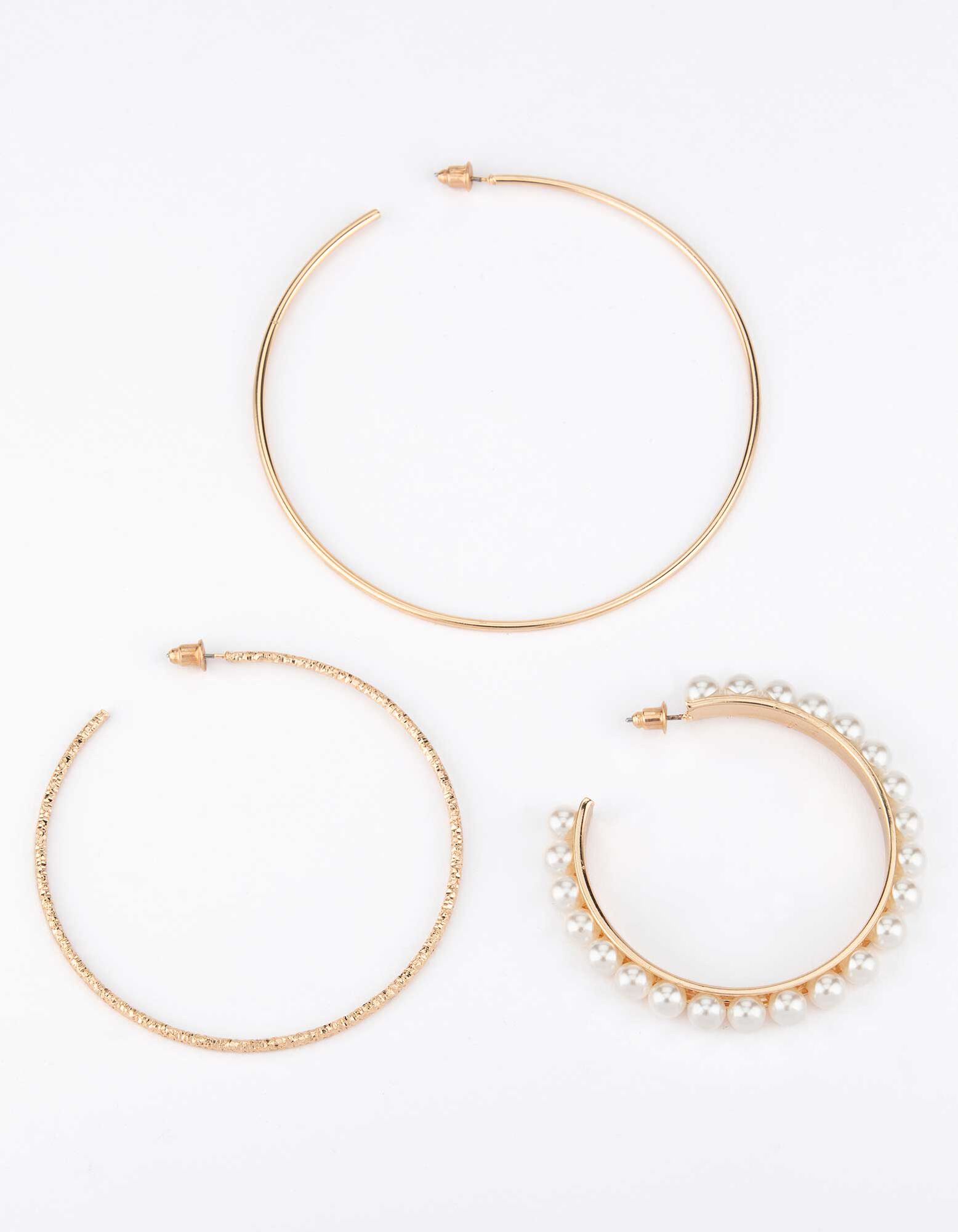 des boucles d'oreilles - Lot de 3