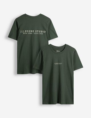 T-shirt - Effen - Kaki