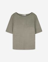 Strickshirt - U-Ausschnitt - hellgrün