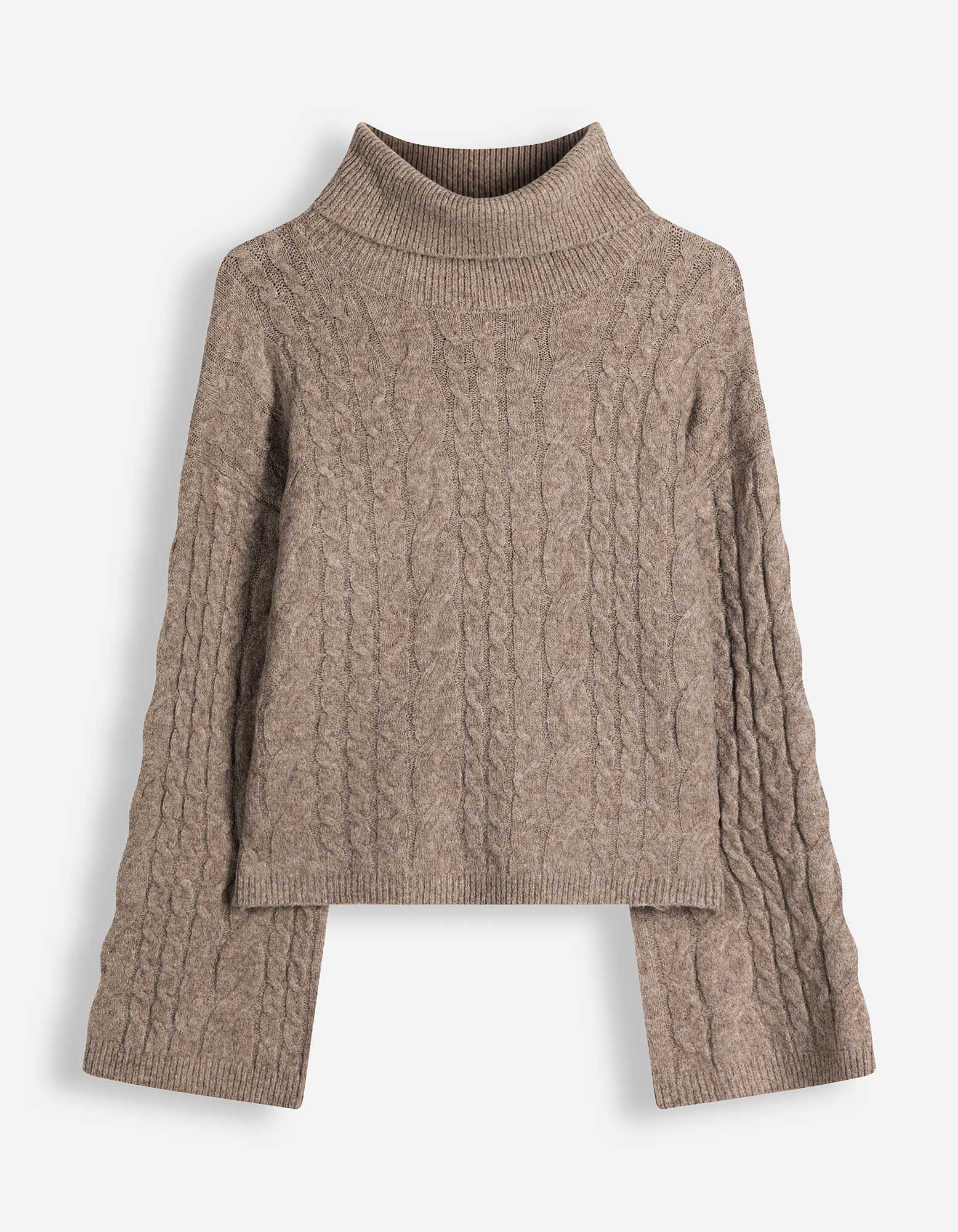 Pullover - Zopfstrick - Beige