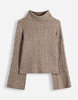 Pullover - Zopfstrick - Beige