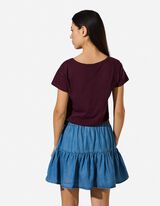 T-Shirt - Glitzerprint - Lila