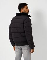 Steppjacke - Gerippte Abschl&uuml;sse - Schwarz