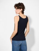 Tanktop - Effen - donkerblauw