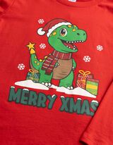 Langarmshirt - Christmas - Dunkelrot