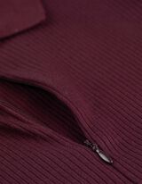 Maieu cu mâneci lungi - Structură cu nervuri - Mov inchis