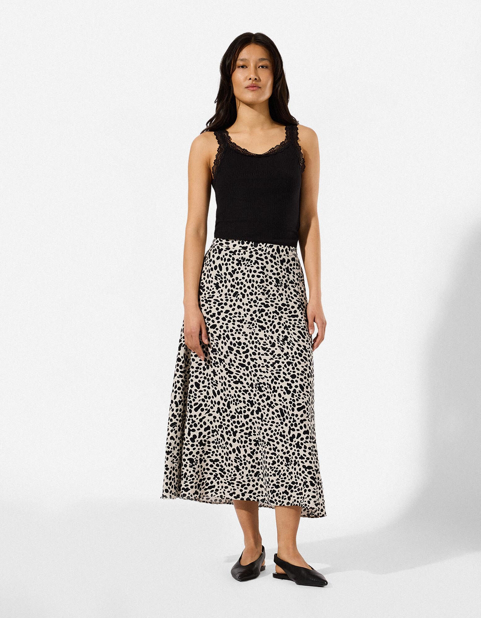 Rok - Stippenmotief - Beige