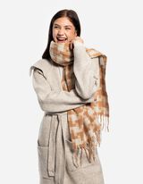 Schal - Fransen an den Abschlüssen - beige