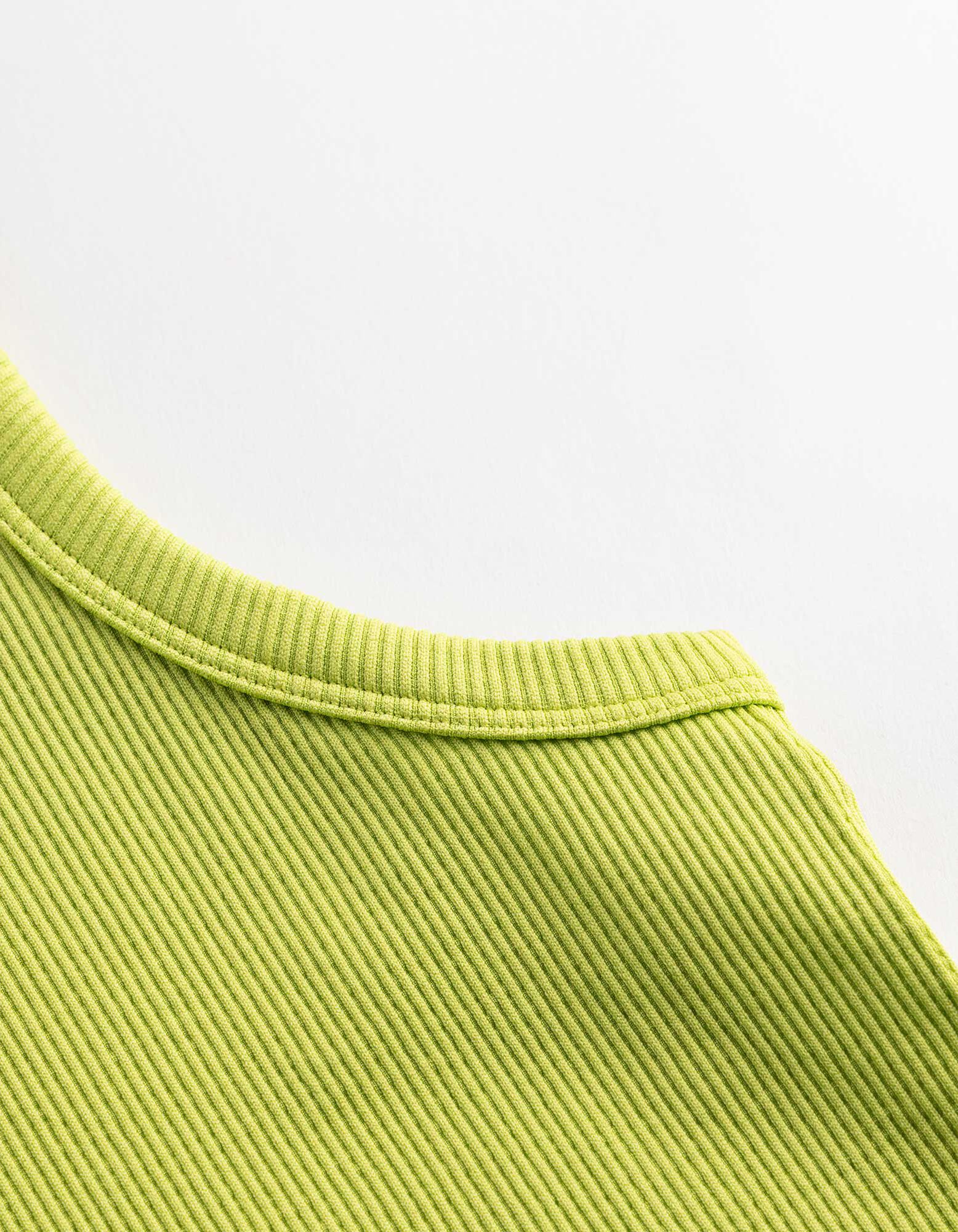 Cropped Top - Nahtlos - Lime