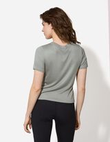 T-Shirt - einfarbig - dunkelgrün