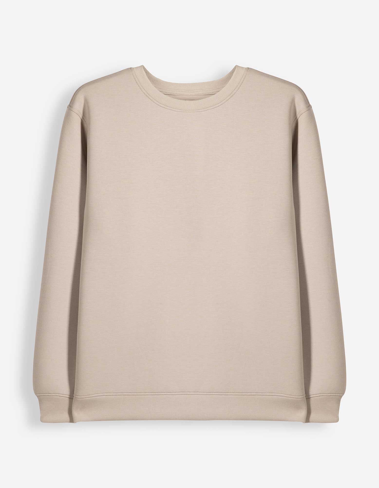 Sweatshirt - Oversized Fit - Beige