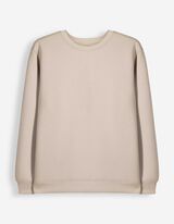 Sweatshirt - Oversized Fit - Beige