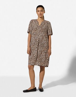 Jurk - Print all-over - Beige