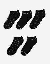 Čarape za tenisice - 5 kom. u pakiranju - crna