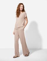 Pantaloni - Misto viscosa - beige
