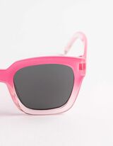 Sonnenbrille - eckig - pink