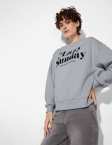 Sweatshirt - Frontprint - hellblau