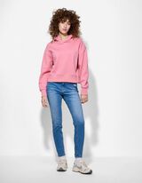 Mikina s kapuc&iacute; - Jednobarevn&eacute; - pink