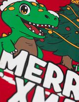 Langarmshirt - Christmas - dunkelrot