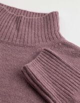 Strickpullover - Mockneck - Flieder